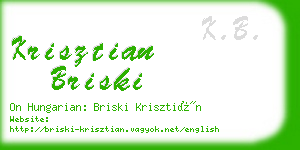 krisztian briski business card